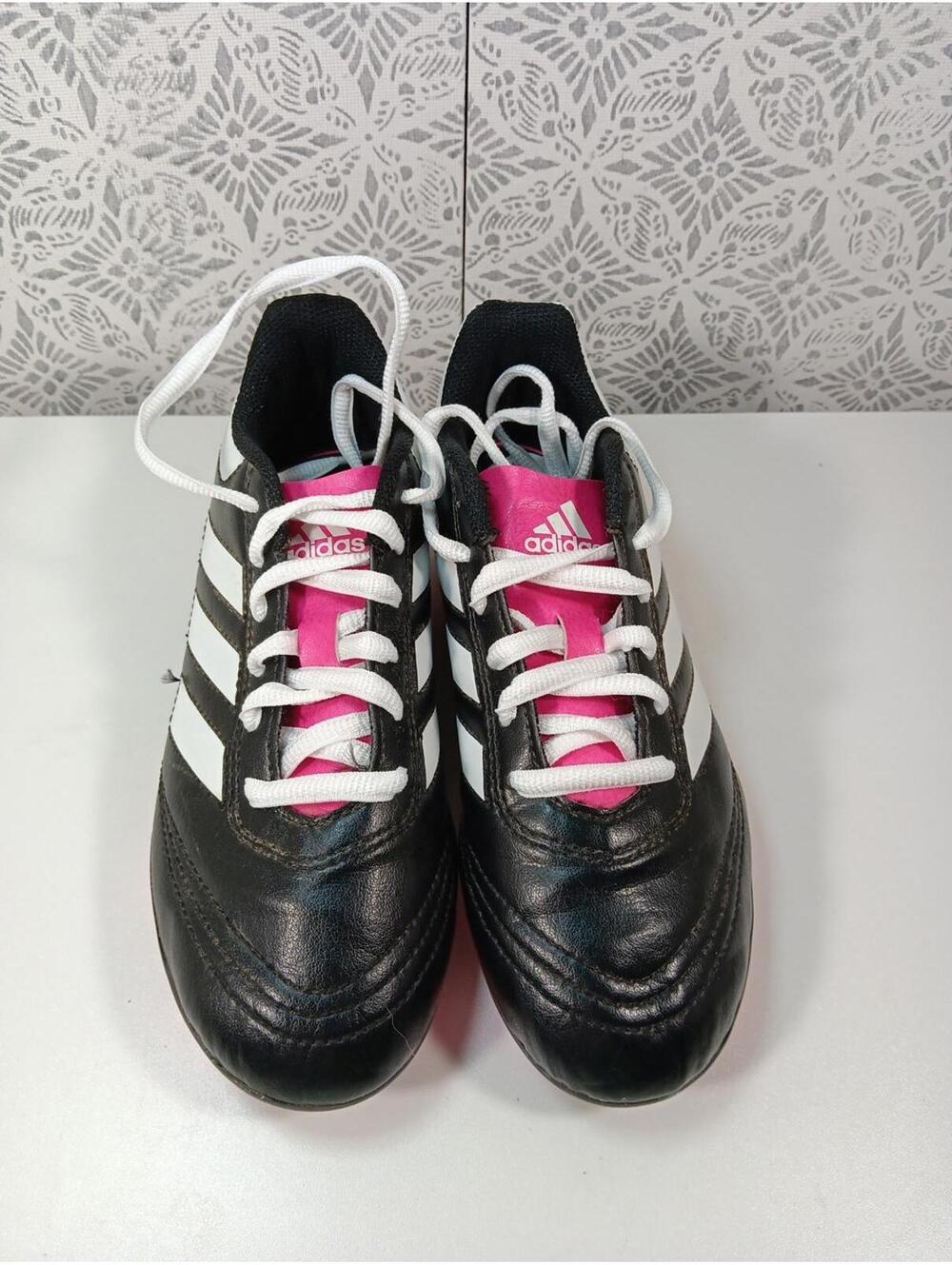 Adidas Goretti VI FG  Football Cleats Youth Kids Sz 2 Shoes Black White Athletic